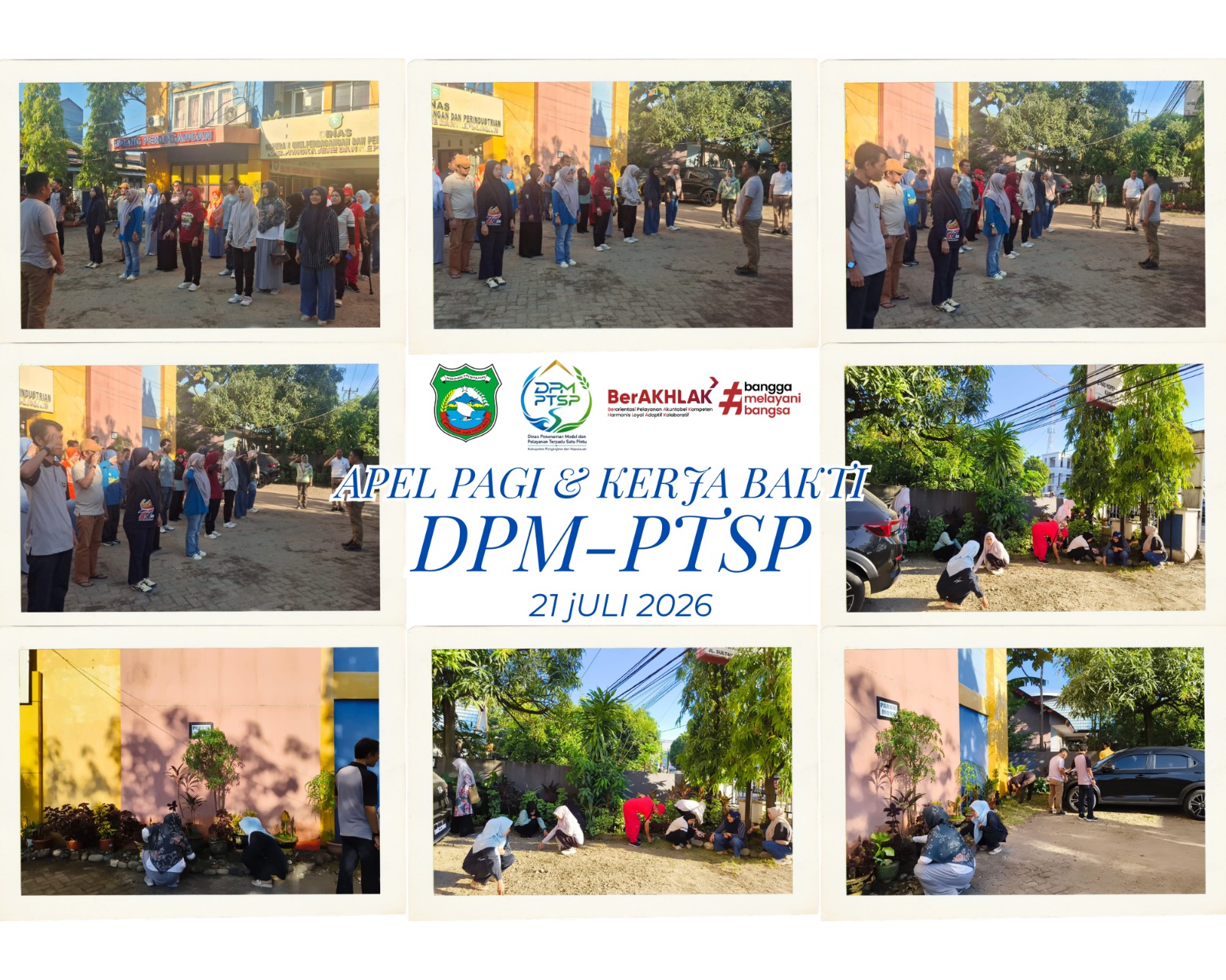 DPM-PTSP Gelar Apel Pagi dan Kerja Bakti Bersama